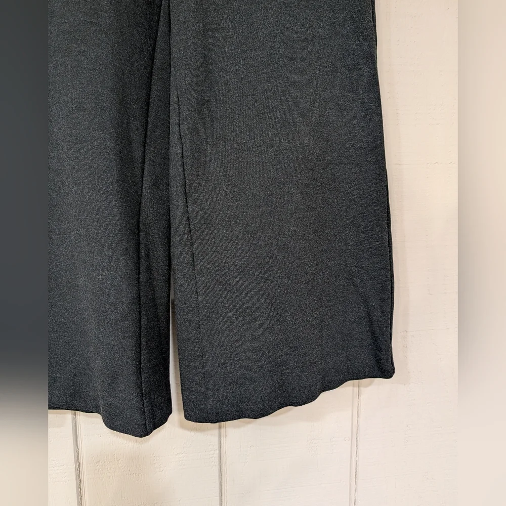 J. Crew Ponte wide-leg‎ crop with patch pockets Dark Grey